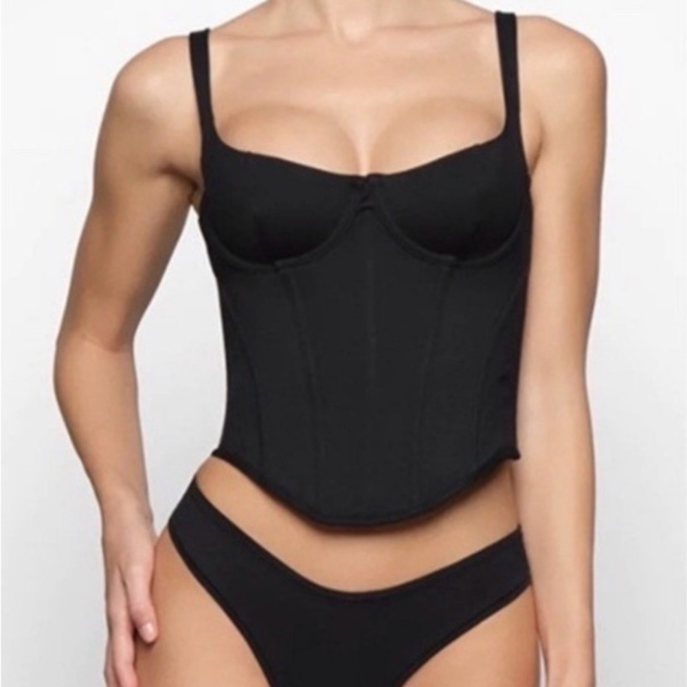 SKIMS Black corset top